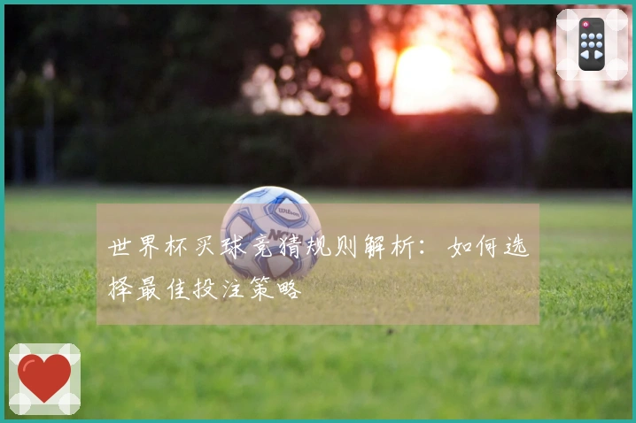 世界杯买球竞猜规则解析：如何选择最佳投注策略