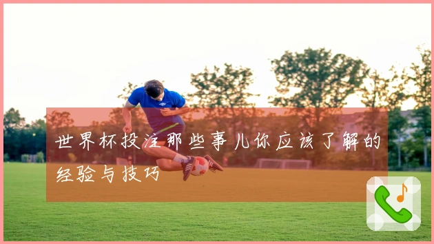 世界杯投注那些事儿你应该了解的经验与技巧